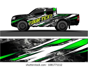 truck graphic vector. abstract grunge background design for vehicle vinyl wrap and car branding 