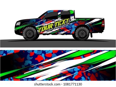 truck graphic vector. abstract grunge background design for vehicle vinyl wrap and car branding 