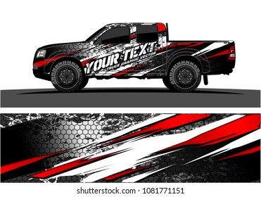 truck graphic vector. abstract grunge background design for vehicle vinyl wrap and car branding 