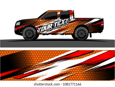 truck graphic vector. abstract grunge background design for vehicle vinyl wrap and car branding 