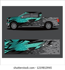 truck graphic vector. abstract racing background design for vehicle vinyl wrap and car branding