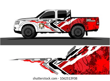 truck graphic vector. abstract tech lines background design for wrap and vehicle sticker branding 