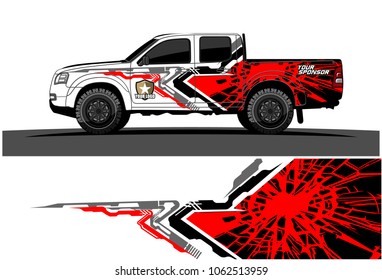 truck graphic vector. abstract tech lines background design for wrap and vehicle sticker branding 