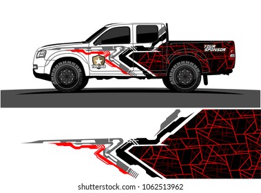 truck graphic vector. abstract tech lines background design for wrap and vehicle sticker branding 