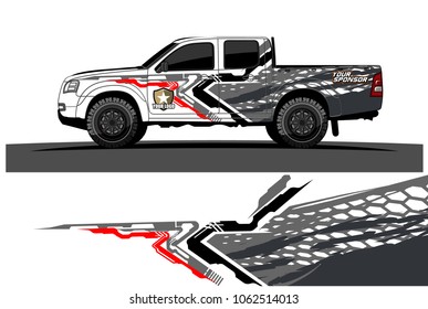 truck graphic vector. abstract tech lines background design for wrap and vehicle sticker branding 