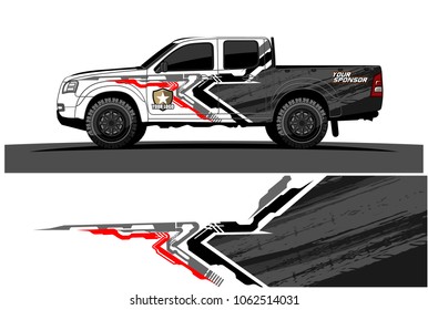 truck graphic vector. abstract tech lines background design for wrap and vehicle sticker branding 