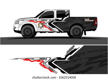 truck graphic vector. abstract tech lines background design for wrap and vehicle sticker branding 