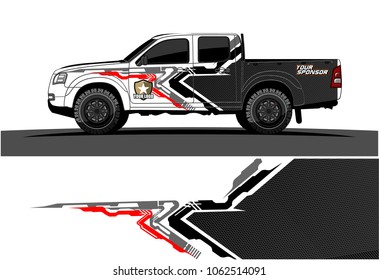 truck graphic vector. abstract tech lines background design for wrap and vehicle sticker branding 