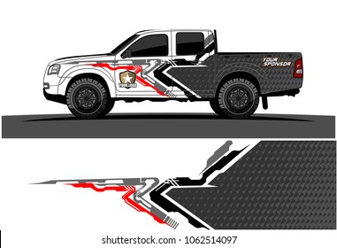 truck graphic vector. abstract tech lines background design for wrap and vehicle sticker branding 