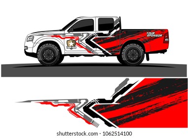 truck graphic vector. abstract tech lines background design for wrap and vehicle sticker branding 
