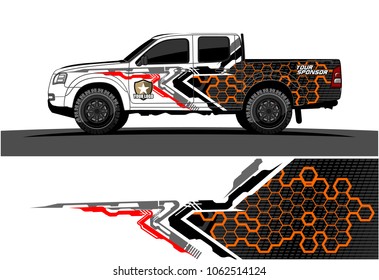 truck graphic vector. abstract tech lines background design for wrap and vehicle sticker branding 