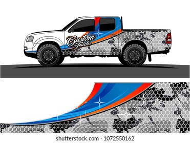 truck graphic vector. abstract tech lines background design for wrap and vehicle sticker branding 
