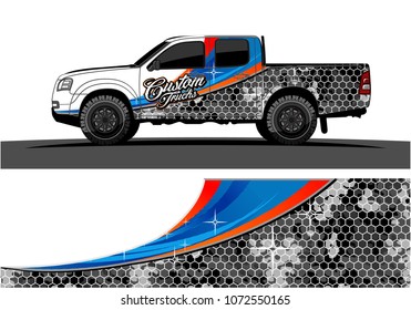 truck graphic vector. abstract tech lines background design for wrap and vehicle sticker branding 
