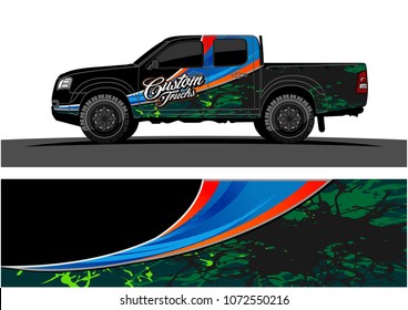 truck graphic vector. abstract tech lines background design for wrap and vehicle sticker branding 
