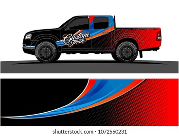 truck graphic vector. abstract tech lines background design for wrap and vehicle sticker branding 
