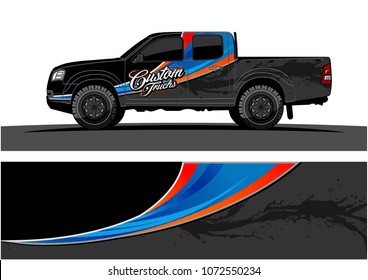 truck graphic vector. abstract tech lines background design for wrap and vehicle sticker branding 
