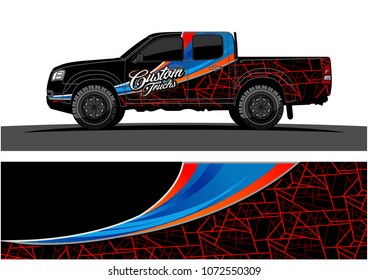 truck graphic vector. abstract tech lines background design for wrap and vehicle sticker branding 
