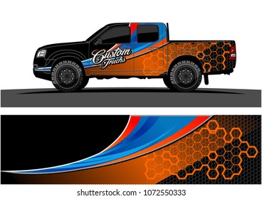 truck graphic vector. abstract tech lines background design for wrap and vehicle sticker branding 
