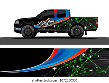 truck graphic vector. abstract tech lines background design for wrap and vehicle sticker branding 
