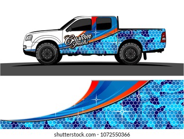 truck graphic vector. abstract tech lines background design for wrap and vehicle sticker branding 
