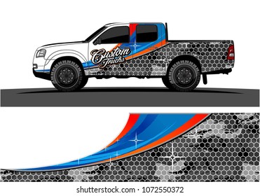 truck graphic vector. abstract tech lines background design for wrap and vehicle sticker branding 
