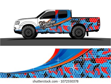 truck graphic vector. abstract tech lines background design for wrap and vehicle sticker branding 
