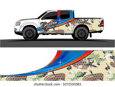 truck graphic vector. abstract tech lines background design for wrap and vehicle sticker branding 
