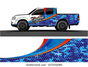 truck graphic vector. abstract tech lines background design for wrap and vehicle sticker branding 
