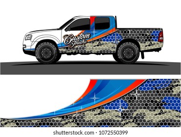 truck graphic vector. abstract tech lines background design for wrap and vehicle sticker branding 
