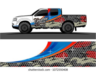 truck graphic vector. abstract tech lines background design for wrap and vehicle sticker branding 
