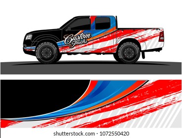 truck graphic vector. abstract tech lines background design for wrap and vehicle sticker branding 
