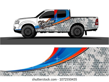 truck graphic vector. abstract tech lines background design for wrap and vehicle sticker branding 
