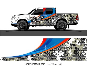 truck graphic vector. abstract tech lines background design for wrap and vehicle sticker branding 
