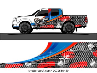 truck graphic vector. abstract tech lines background design for wrap and vehicle sticker branding 
