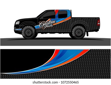 truck graphic vector. abstract tech lines background design for wrap and vehicle sticker branding 
