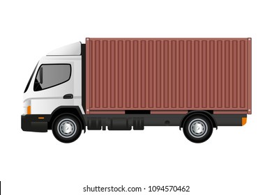 Truck graphic vector isolated on white background