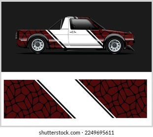 kit de vector gráfico de camiones. fondo de carreras