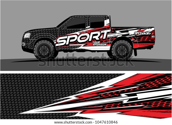 truck graphic vector kit. racing background for cars,\
vehicle and truck vinyl sticker wrap. no gradient, just solid color\
only. 