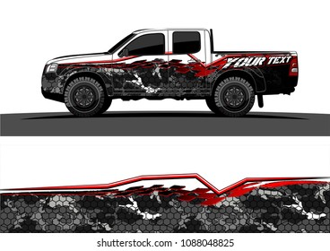 truck graphic vector. modern camouflage design for vehicle vinyl wrap 