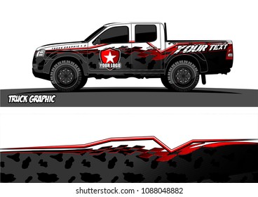 truck graphic vector. modern camouflage design for vehicle vinyl wrap 