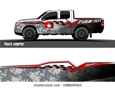 truck graphic vector. modern camouflage design for vehicle vinyl wrap 