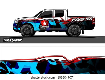truck graphic vector. modern camouflage design for vehicle vinyl wrap 