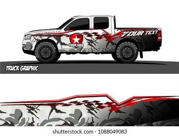 truck graphic vector. modern camouflage design for vehicle vinyl wrap 