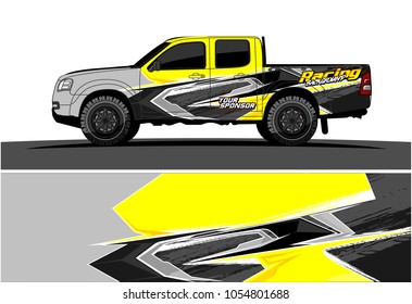 Truck graphic vector. Racing Background for truck, car, Boat and vehicles