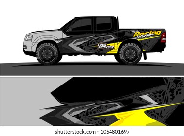 Truck graphic vector. Racing Background for truck, car, Boat and vehicles