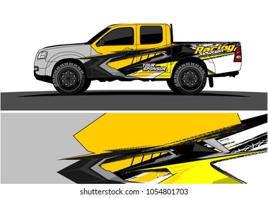Truck graphic vector. Racing Background for truck, car, Boat and vehicles