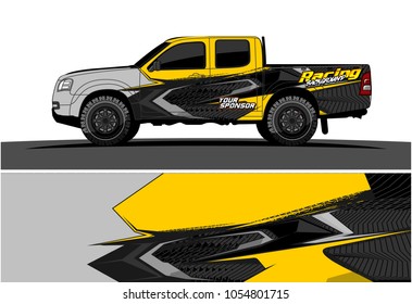 Truck graphic vector. Racing Background for truck, car, Boat and vehicles