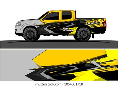 Truck graphic vector. Racing Background for truck, car, Boat and vehicles