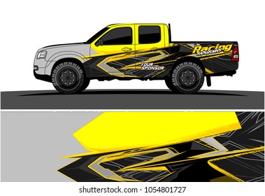 Truck graphic vector. Racing Background for truck, car, Boat and vehicles