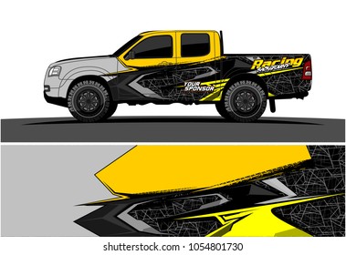 Truck graphic vector. Racing Background for truck, car, Boat and vehicles